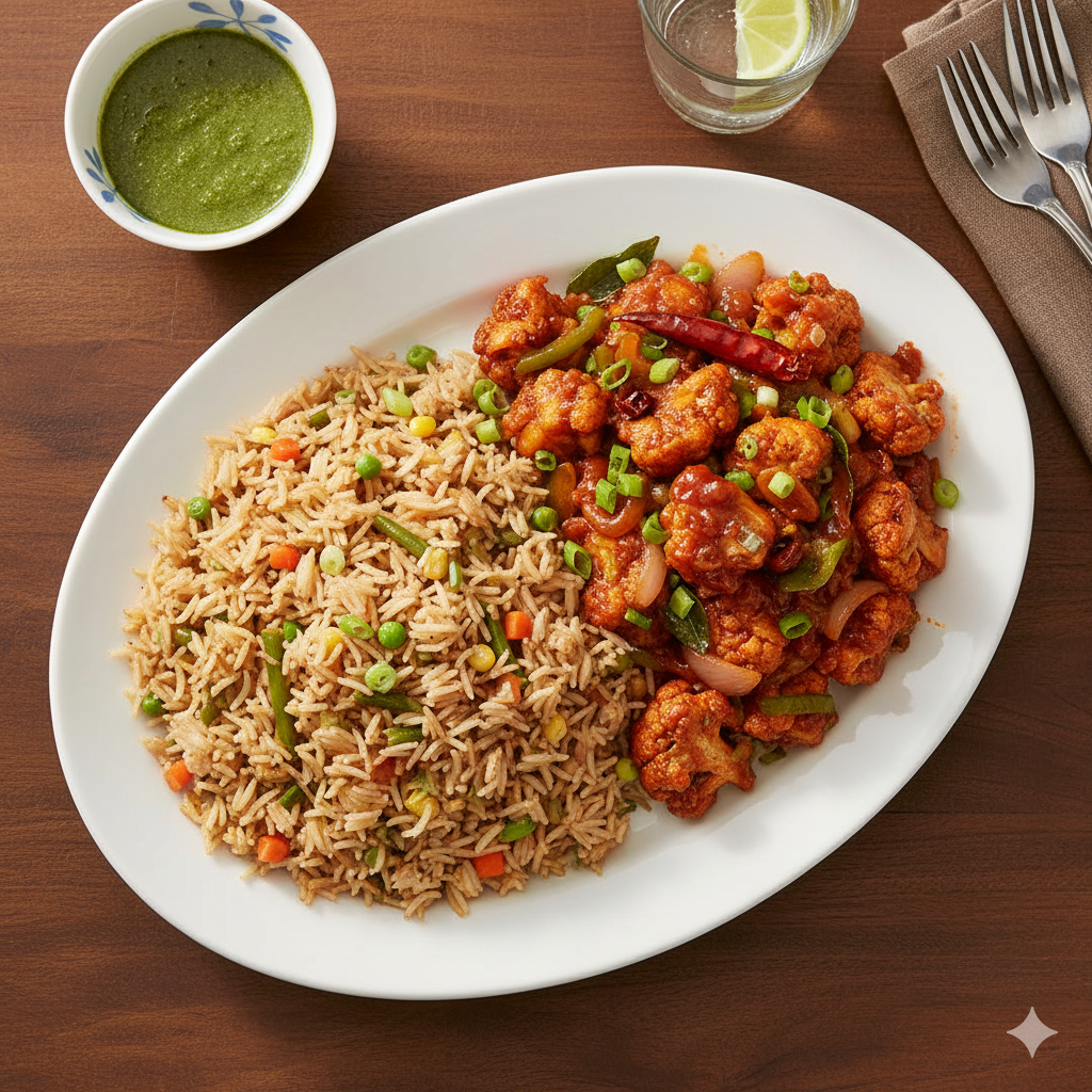 Fried Rice + Chilli Chicken